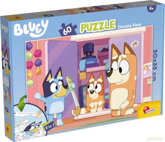 Puzzle podłogowe dwustronne Plus 60el Bluey 99573 [PUZZLE]