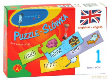 Puzzle - Słówka (angielski - dom) [GRA]