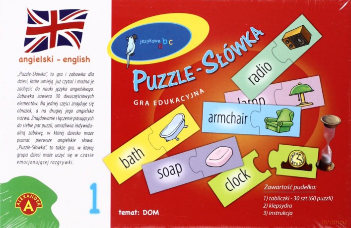 Puzzle - Słówka (angielski - dom) [GRA]