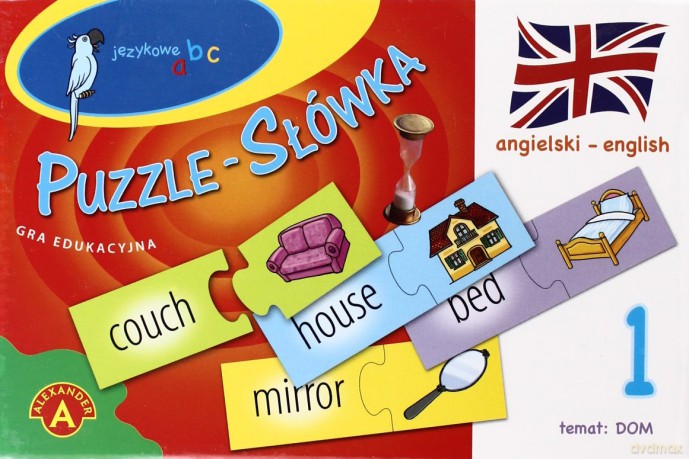 Puzzle - Słówka (angielski - dom) [GRA]