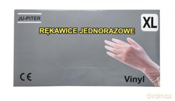 Rękawice jednorazowe, vinylowe, bezpudrowe XL 100szt