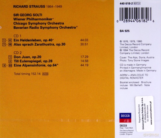 Double Decca: Strauss:Heldenleben/Don Juan/ Solti [2CD]