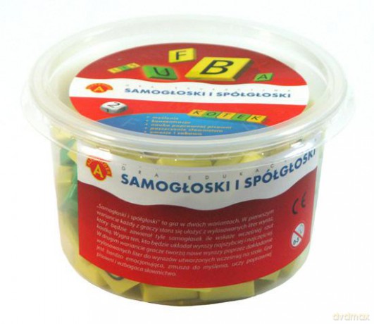 Samogłoski i spółgłoski w wiaderku [GRA]