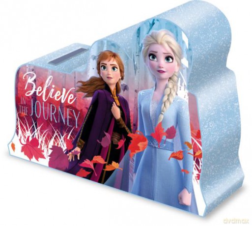 Skarbonka brokatowa 16,8x16,8x7,8 cm Frozen 2. Kraina Lodu WD20956