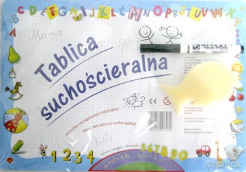 Tablica suchościeralna - rozmiar mały B4 [GRA]