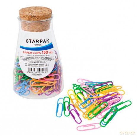 Spinacz kolorowy 150szt tuba