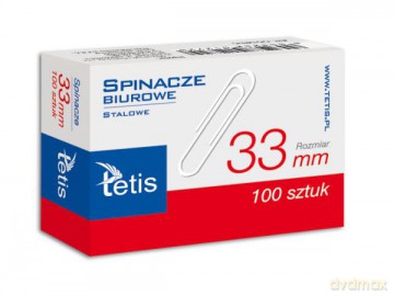 Spinacze biurowe 33mm (100szt).
