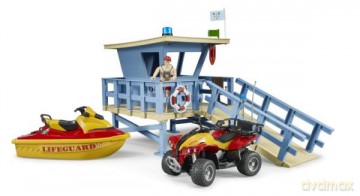 Stanowisko plażowe ratownika wodnego plus quad i skuter wodny 62780 [FIGURKA]