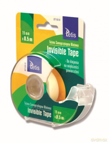 Taśma z podajnikiem 19mmx8,5m Invisible Tape BT100-B
