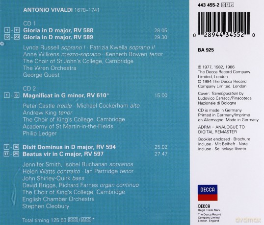 Double Decca: Vivaldi/ Guest [2CD]