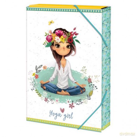 Teczka A4 4 cm Yoga girl