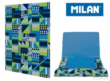 Teczka A4 z gumką cienka NEW GEO niebieska 5130-150-NGB