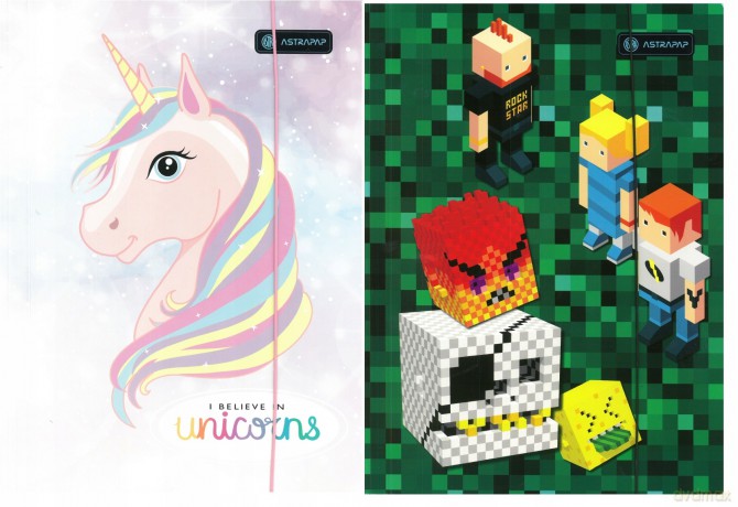 Teczka A4 z gumką Pixel&Unicorn