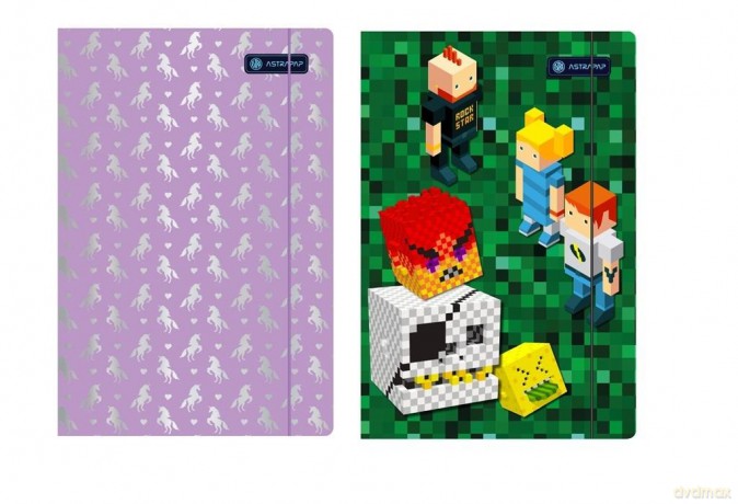 Teczka A4 z gumką Pixel&Unicorn