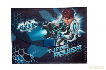 Teczka harmonijkowa PP z zamkiem Max Steel.