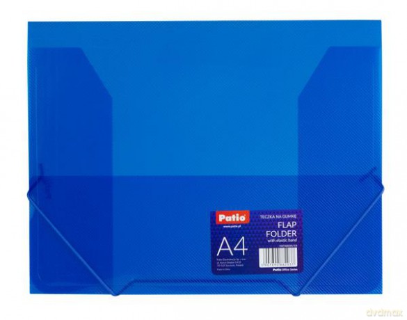 Teczka na gumkę A4 transparentna niebieska PAT4003S/N/18
