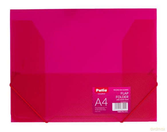 Teczka na gumkę A4 transparentna różowa PAT4003S/N/14
