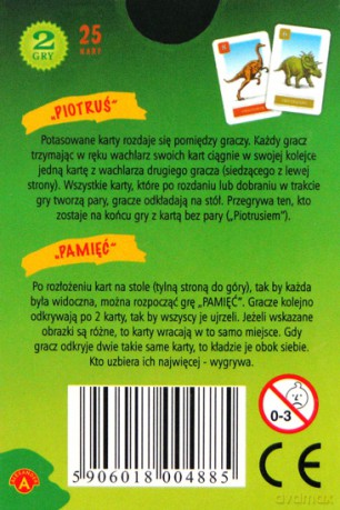 Karty Piotruś DINOZAURY Alexander [GRA]