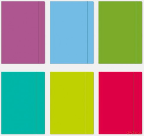 Teczka z gumką A4 + fluo mix