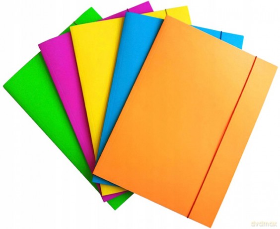 Teczka z gumką A4 karton, lakier 390g mix kolorów fluo Office Products