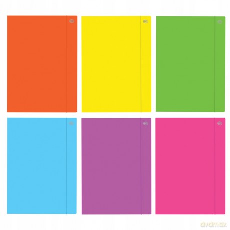Teczka z gumką A4+ Fluo żółta