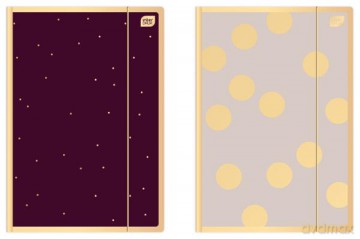 Teczka z gumką A4+ Satin Gold Dots mix