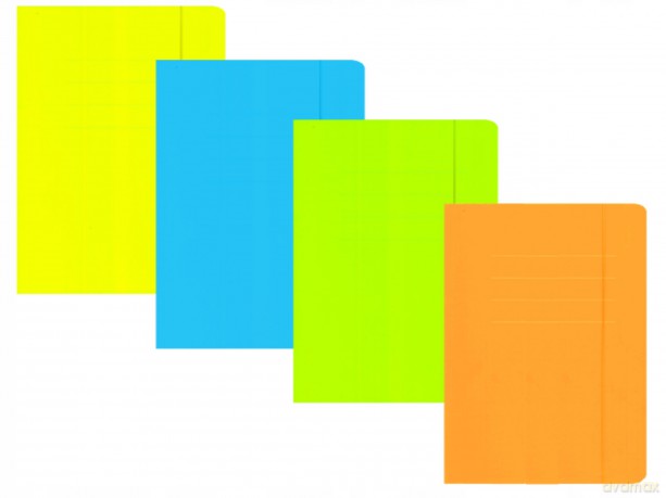 Teczka z gumką A5+ Fluo mix kolorów