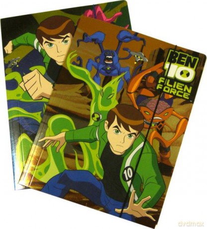 Teczka z gumką Ben10 metalizowana 2 wzory