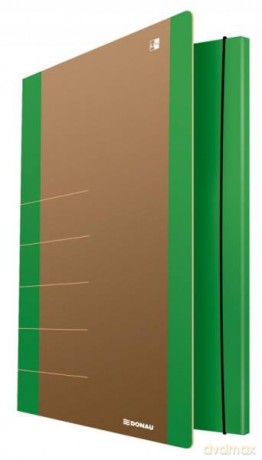 Teczka z gumką DONAU LIFE A4 neon zielona CU-COC-829331