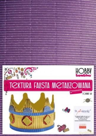 Tektura falista A4 10szt metalizowana