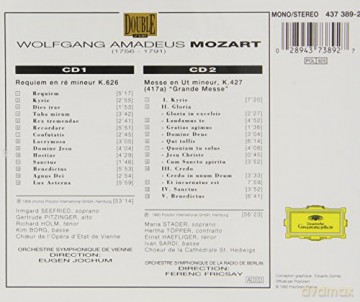 Double Jochum/Rsob/Fricsay: Mozart: Requiem/Mass K.427 [2CD]