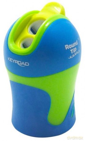 Temperówka plastikowa KEYROAD Color Mate podwójna z pojemnikiem