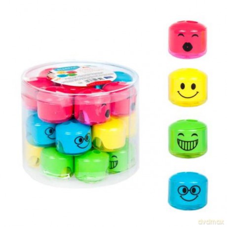 Temperówka podwójna plastikowa Smile 2 ostrza mix