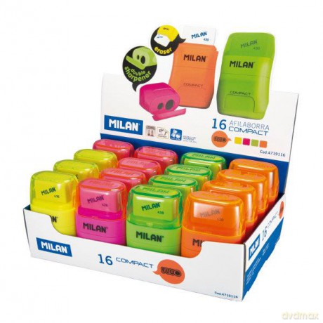 Temperówko-gumka Compact Fluo pud.
