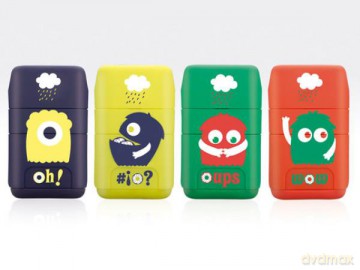 Temperówko-gumka Compact Monster.