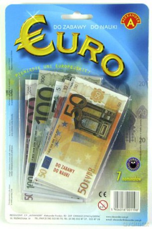 Pieniądze Euro - kopie papierowych banknotów [GRA PLANSZOWA]