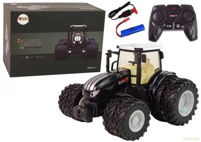 Traktor Zdalnie Sterowany R/C Czarny 2,4G Metal 13344