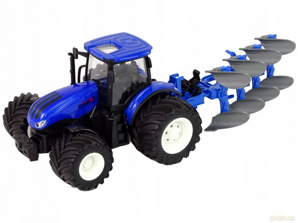 Traktor zdalnie sterowany w skali 1:24 z pługiem 13349