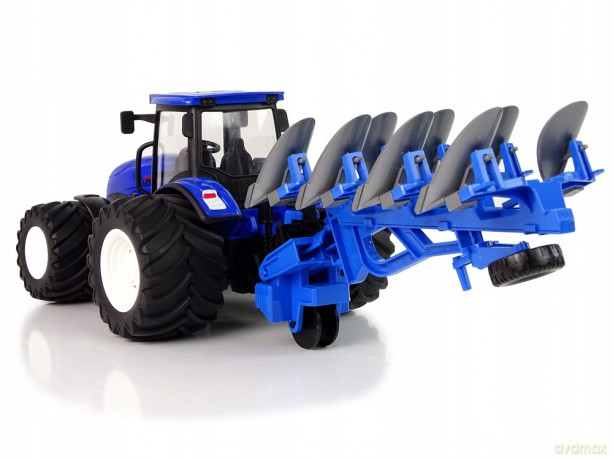 Traktor zdalnie sterowany w skali 1:24 z pługiem 13349