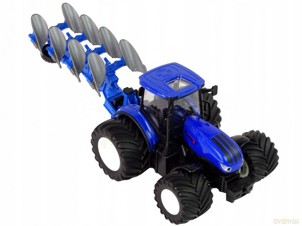 Traktor zdalnie sterowany w skali 1:24 z pługiem 13349