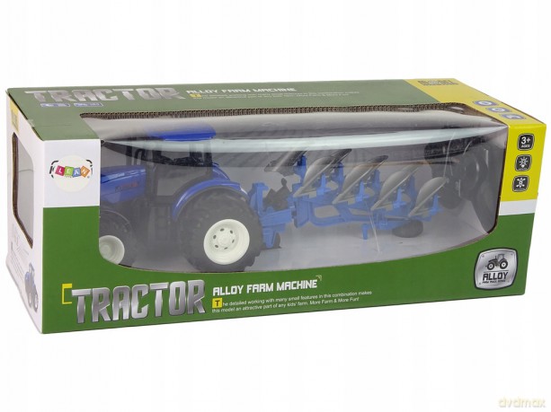 Traktor zdalnie sterowany w skali 1:24 z pługiem 13349