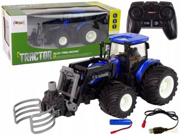 Traktor Zdalnie Sterowany z Chwytnikiem Niebieski 13348