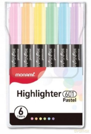 Zakreślacz 601 - komplet 4 sztuki pastel