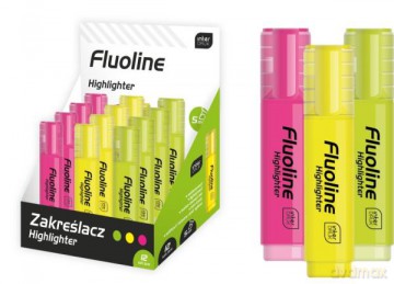 Zakreślacz Fluoline wodoodporny mix