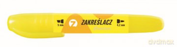 Zakreślacz okrągły/ścięty żółty./