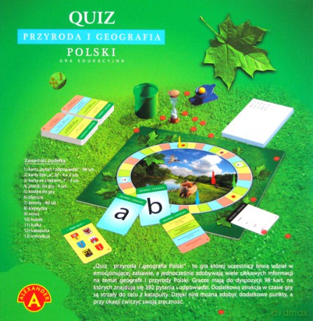 Quiz przyroda i geografia Polski [GRA PLANSZOWA]