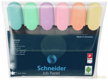Zakreślacz Schneider Job op6szt pastel 115097