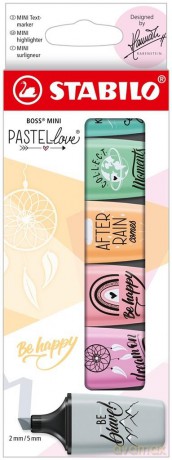 Zakreślacz STABILO BOSS MINI Pastellove etui 6 szt. 07/06-29