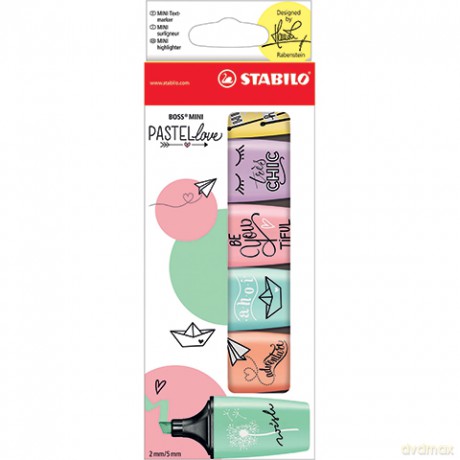Zakreślacz STABILO BOSS MINI Pastellove etui 6 szt. 07/06-29
