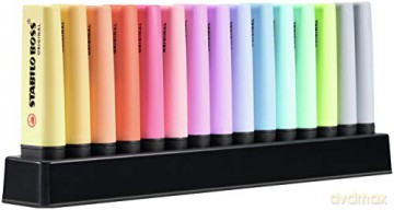 Zakreślacz STABILO BOSS ORIGINAL Pastel podstawka na biurko 15 szt. 7015-02-5
